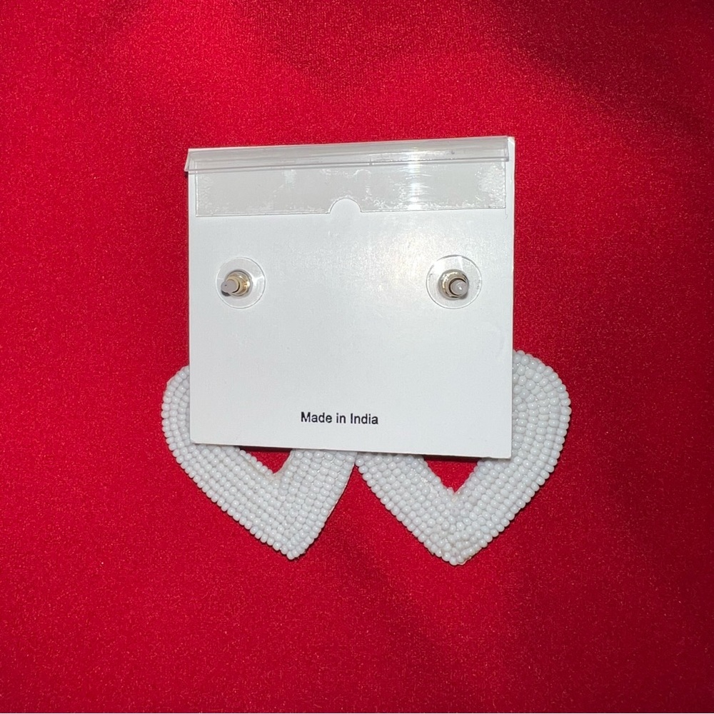 Hand Beaded Earring New Nib - image 3